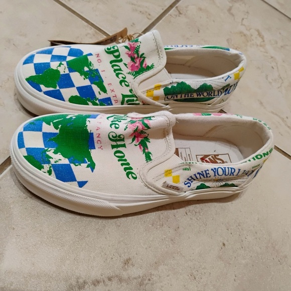 NWT Vans Eco Theory Classic Slip On Shoes Naturalistic Simplistic Size 5 W 3.5 M - Picture 1 of 10